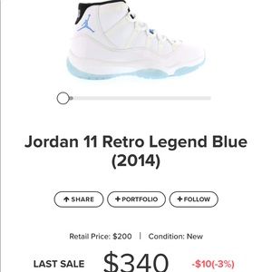 Used Legend Blue 11's Size 8 Mens